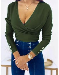 Bluza - kod 8488 - 1 - maslinasto zelena