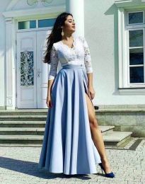 Suknja - kod 4918 - svijetlo plava